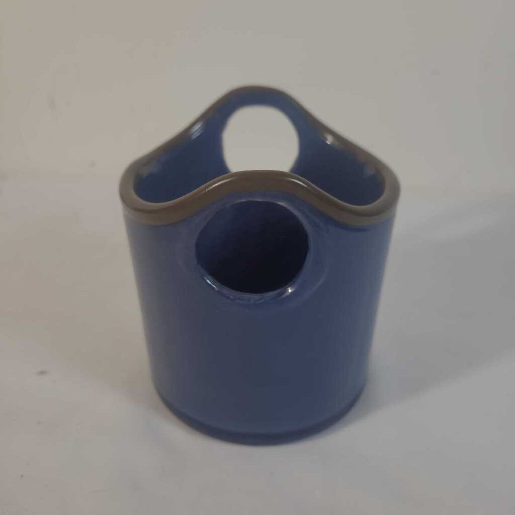 BLUE GLASS PLANTER