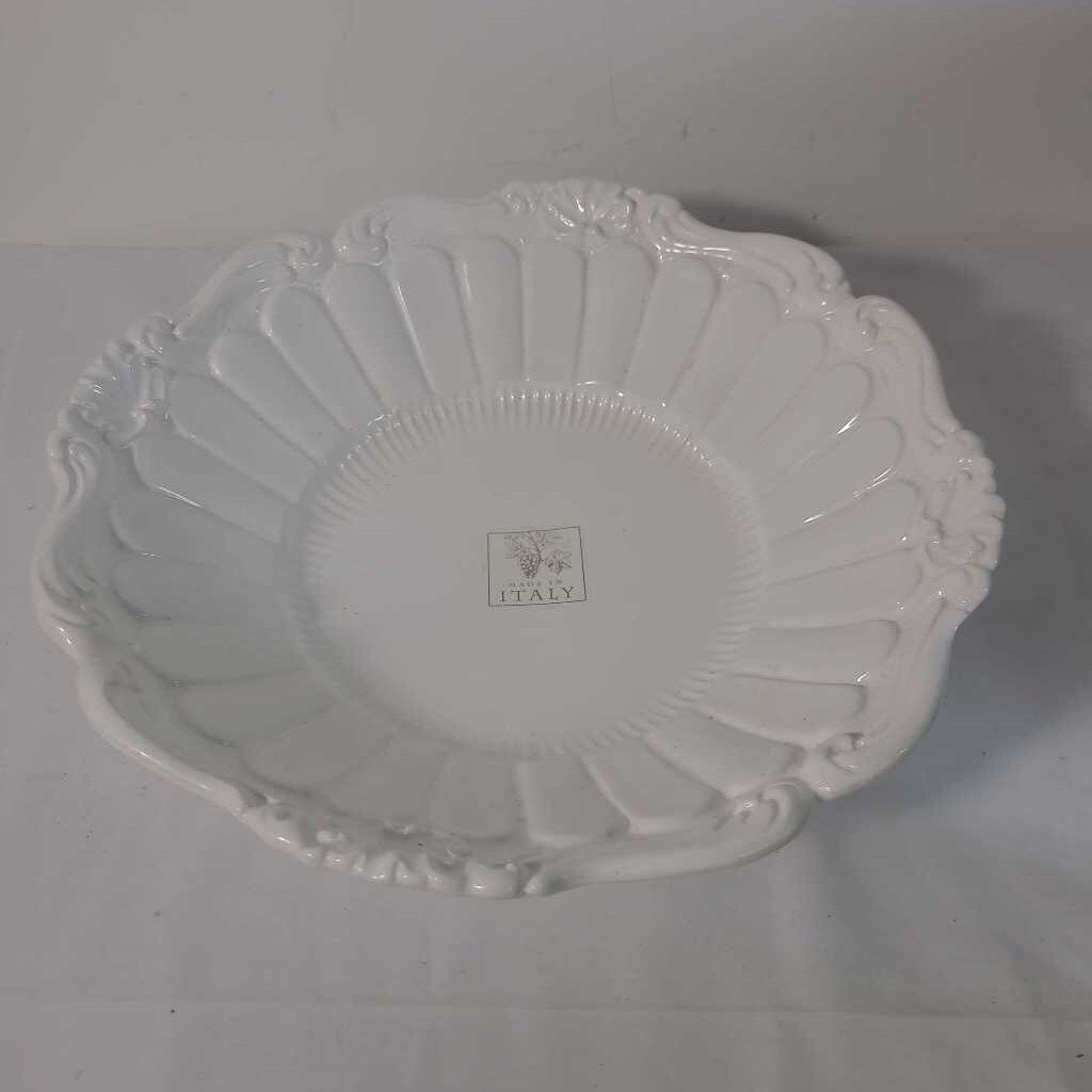 WHITE SERVING BOWL MADE IN ITALY