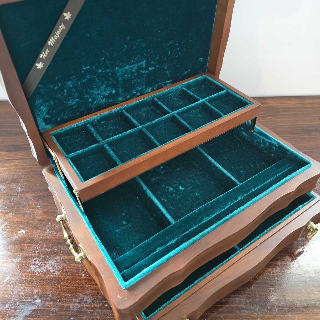 JASCO Her Majesty Emerald Lined Jewel Box