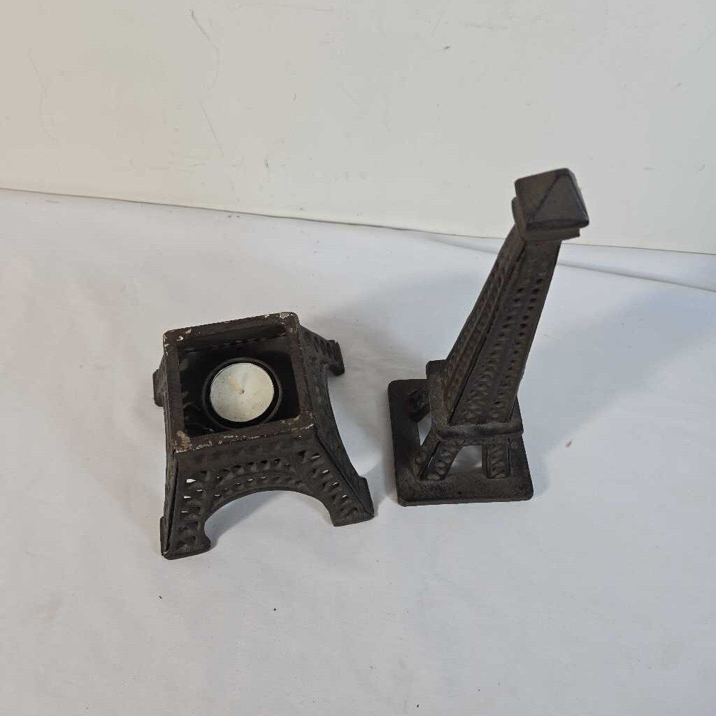 CAST IRON EIFFEL TOWER TEALIGHT HOLDER