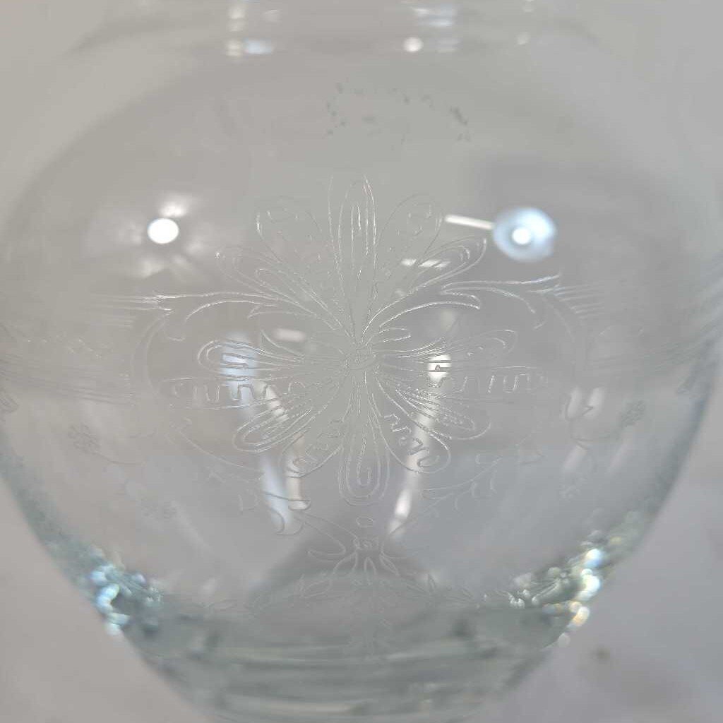 ETCHED CRYSTAL VASE