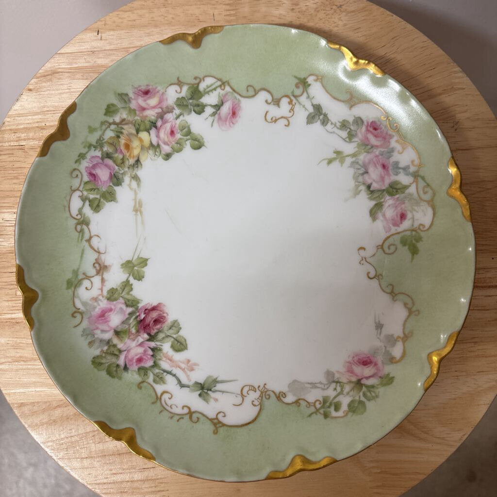 AUTHENTIC HAVILAND LIMOGES CABINET PLATE PORCELAIN HAND PAINTED MANUF. LIMOGES FRANCE 1894-1931