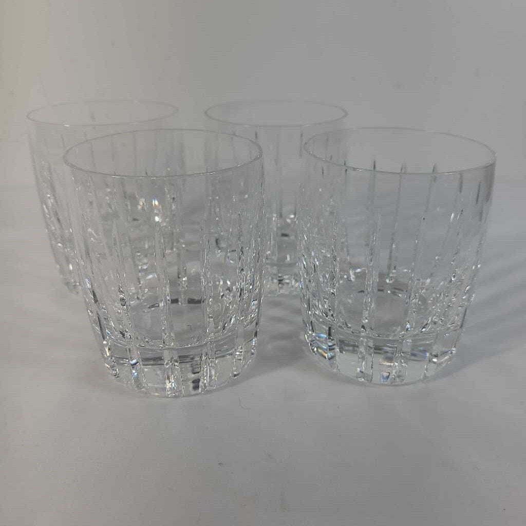 S/4 LENOX STARFIRE DOUBLE OLD FASHION CRYSTAL