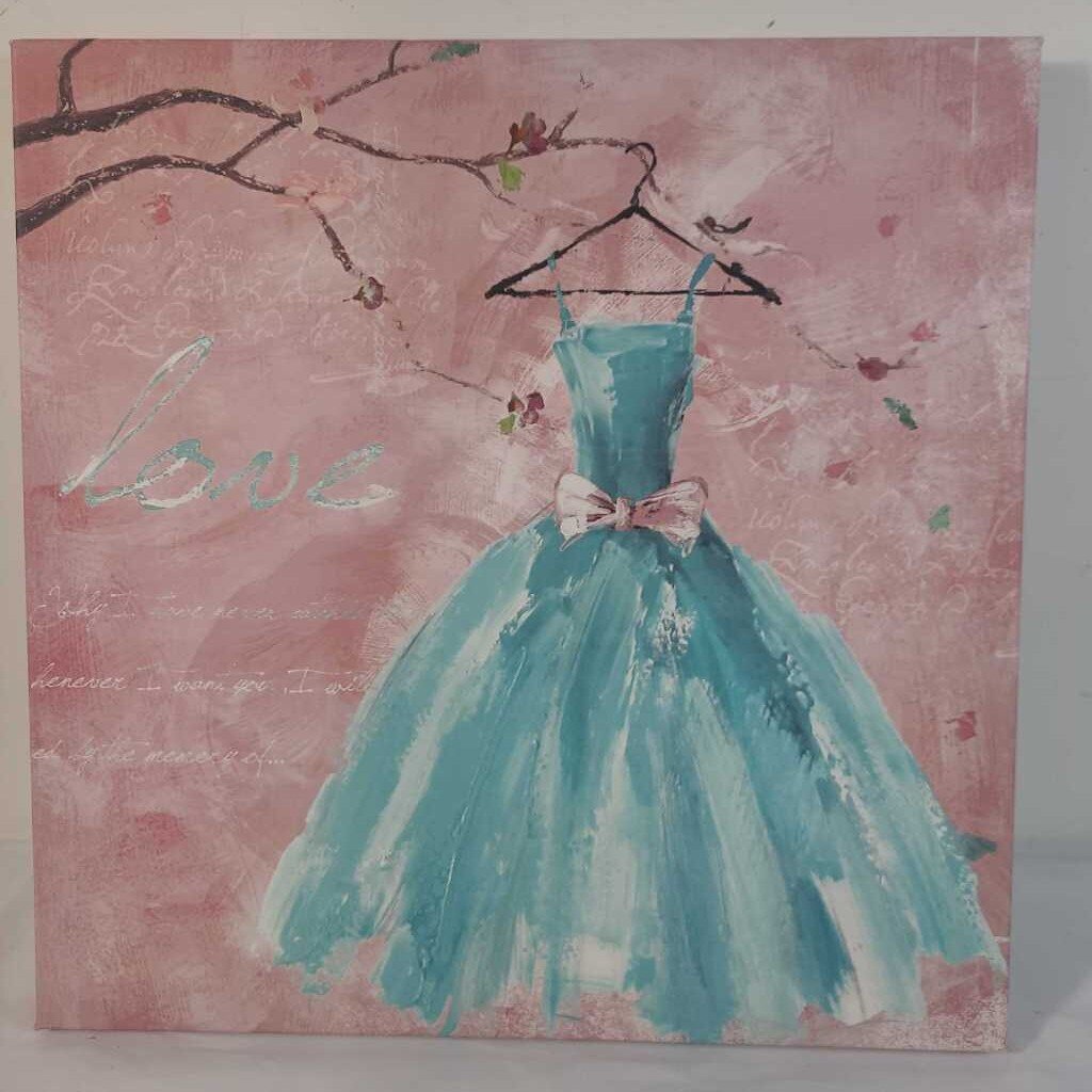 DRESS ON HANGER CANVAS