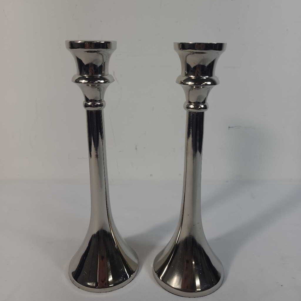 PR SILVER CANDLE HOLDERS