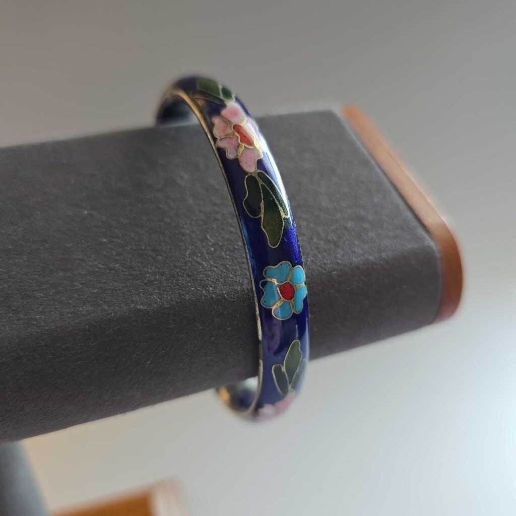 1960s Chinese Cloisonne Hinged Bracelet