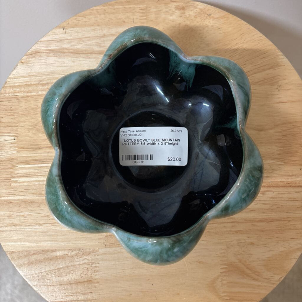 "LOTUS BOWL" BLUE MOUNTAIN POTTERY