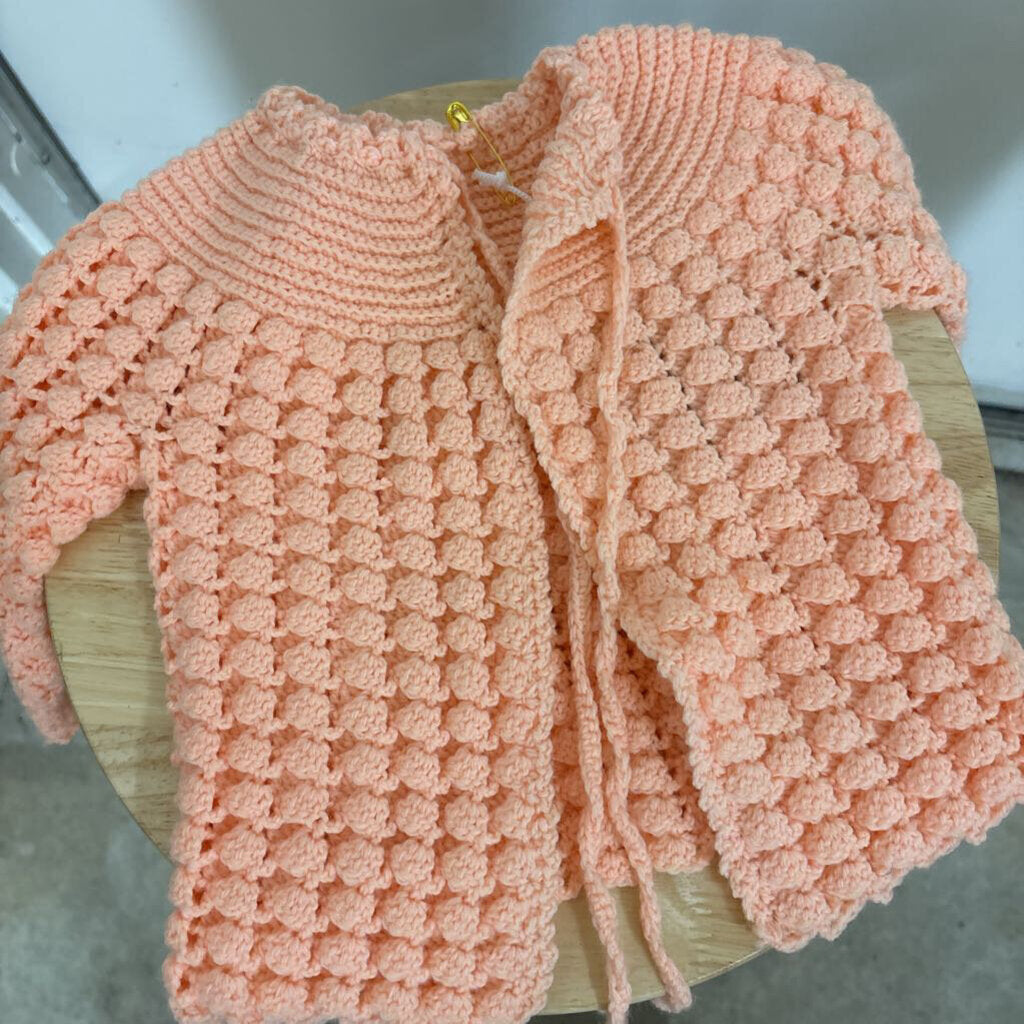 BABY CROCHETED TIE-FRONT CARDIGAN