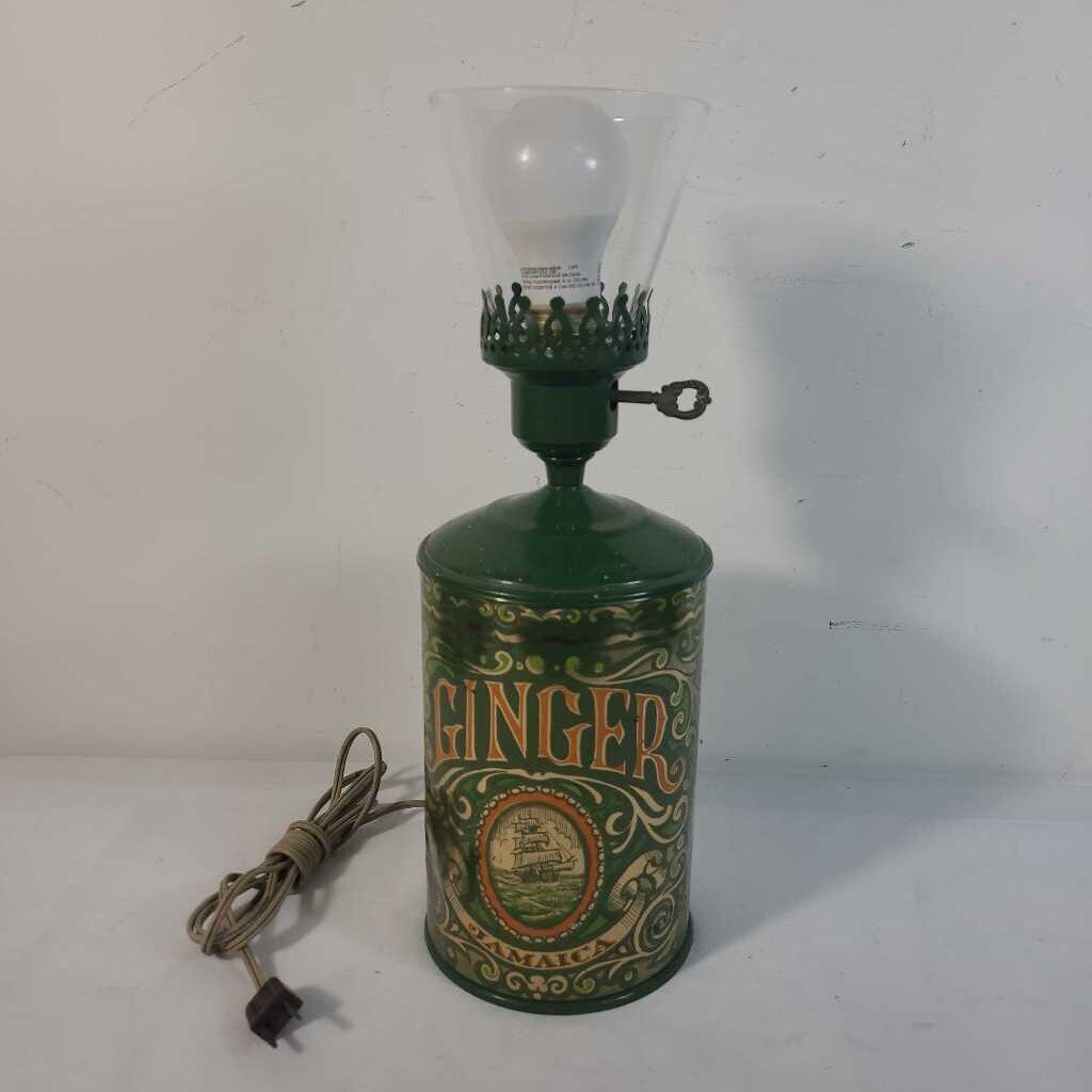 VTG JAMAICAN GINGER TIN LAMP