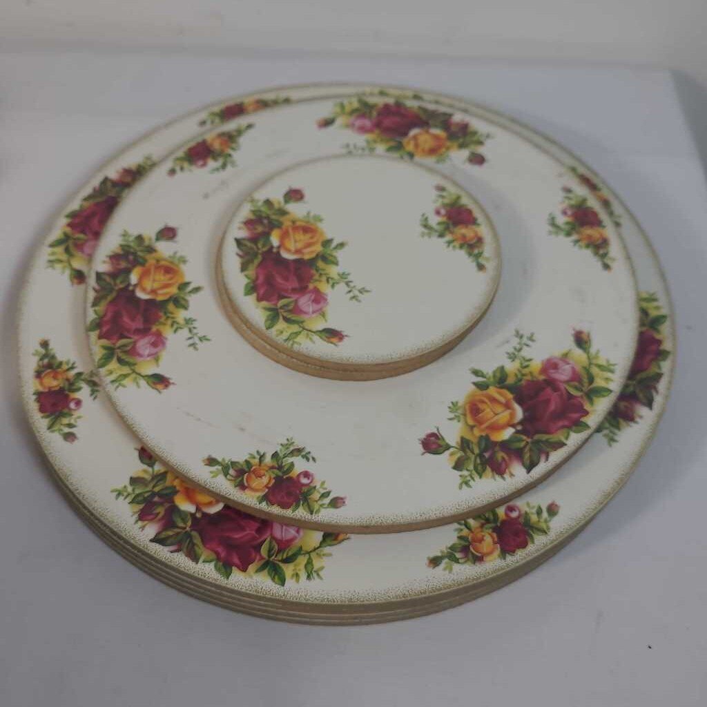 S/7 CORK BACK OCR TRIVETS