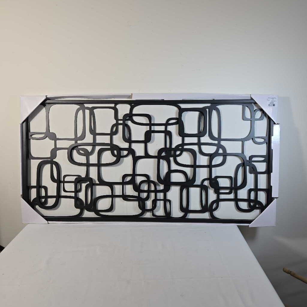 BLACK METAL ABSTRACT WALL ART