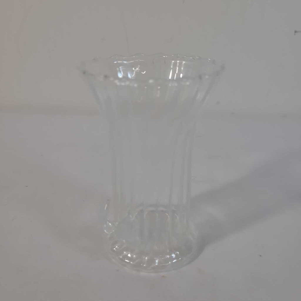 GLASS VASES W/ LEAVES