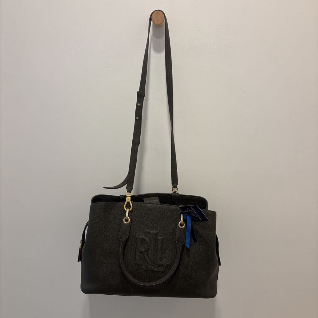 LAUREN RALPH LAUREN HAYWARD MEDIUM LEATHER SATCHEL