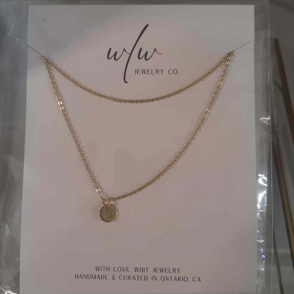 SS ZODIAC NECKLACE - GEMINI 18"