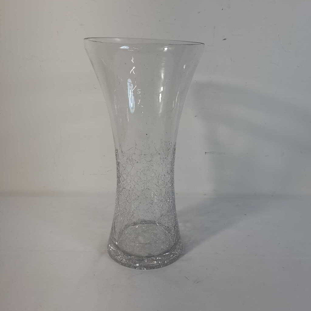 CRACKLE GLASS VASE