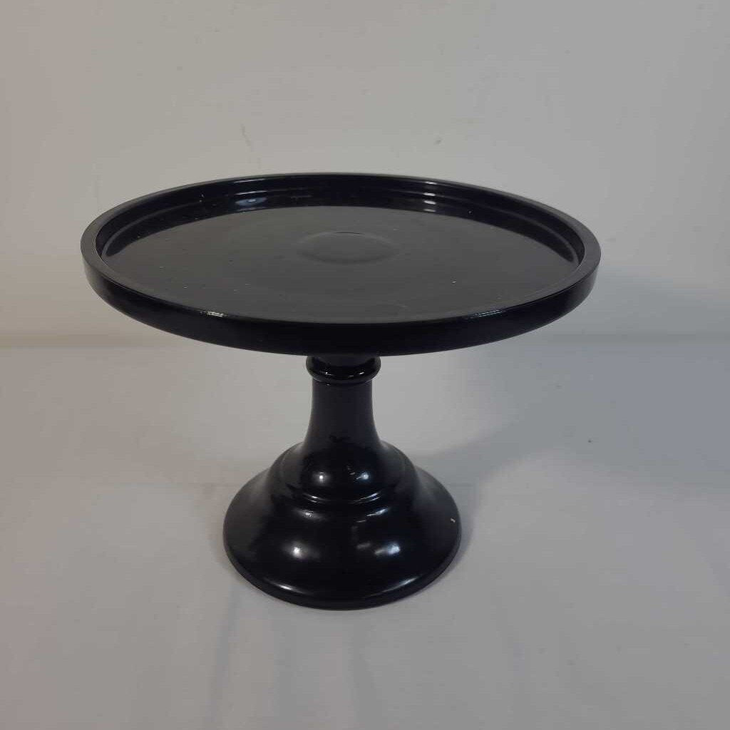 BLACK PEDESTAL CAKE PLATE