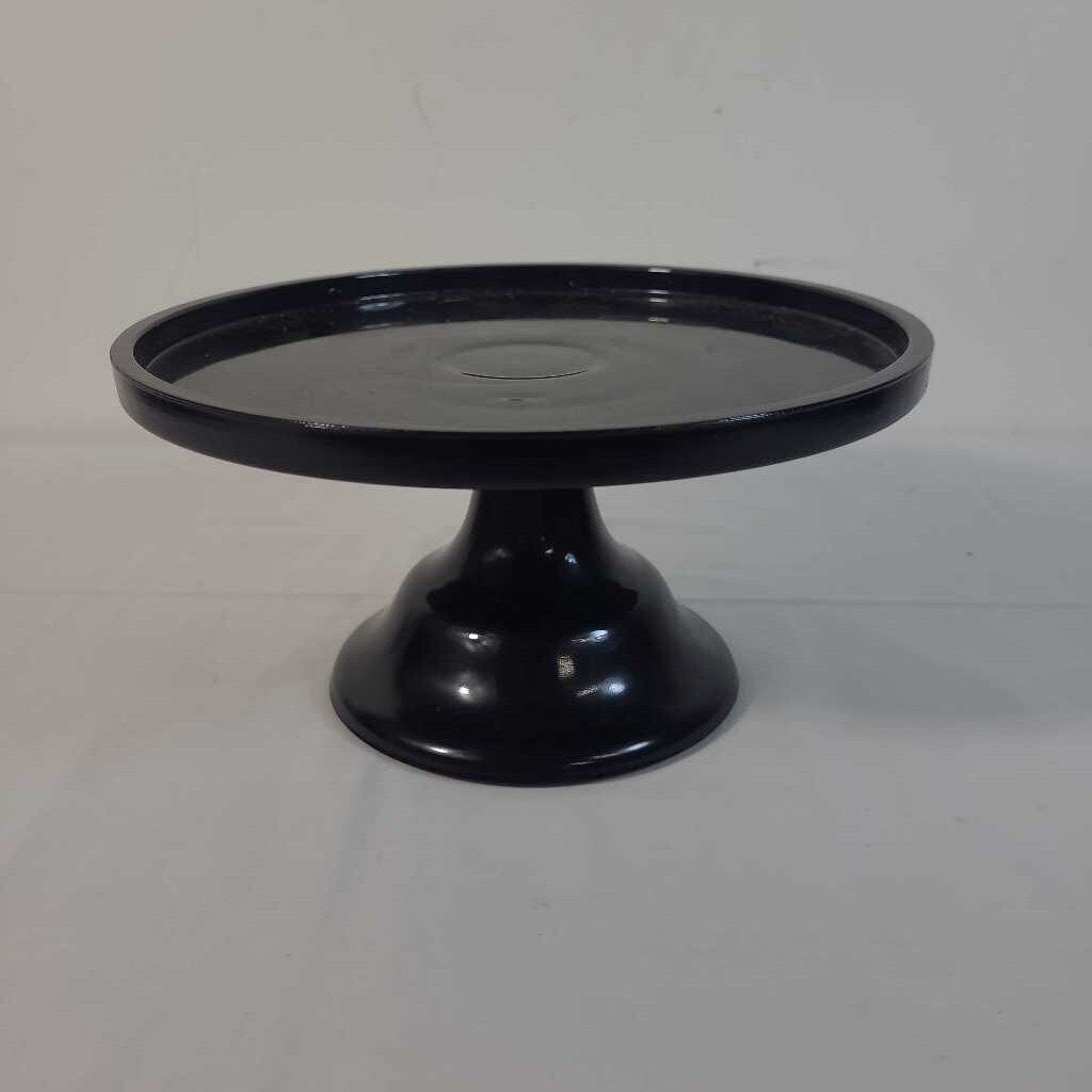 BLACK PEDESTAL CAKE PLATE