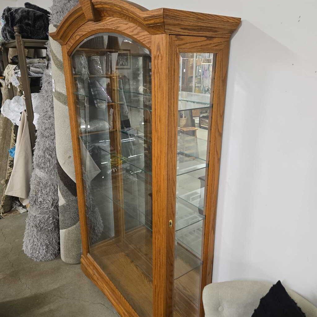 BUHLER OAK DISPLAY CABINET