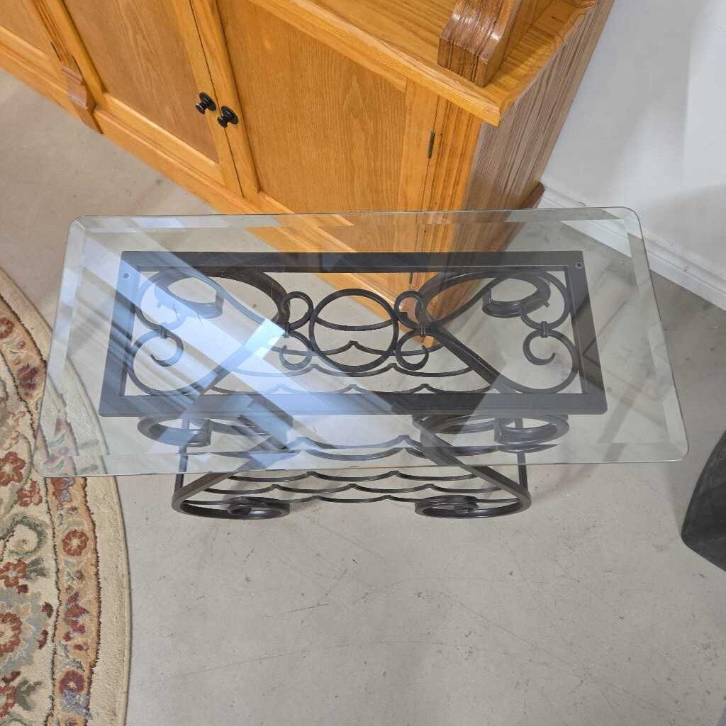 GLASS TOP WINE RACK