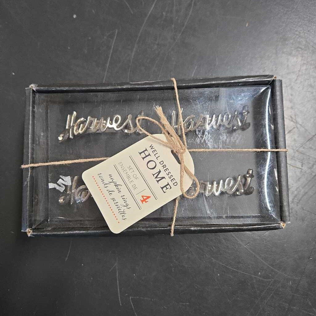 S/4 HARVEST NAPKIN RINGS