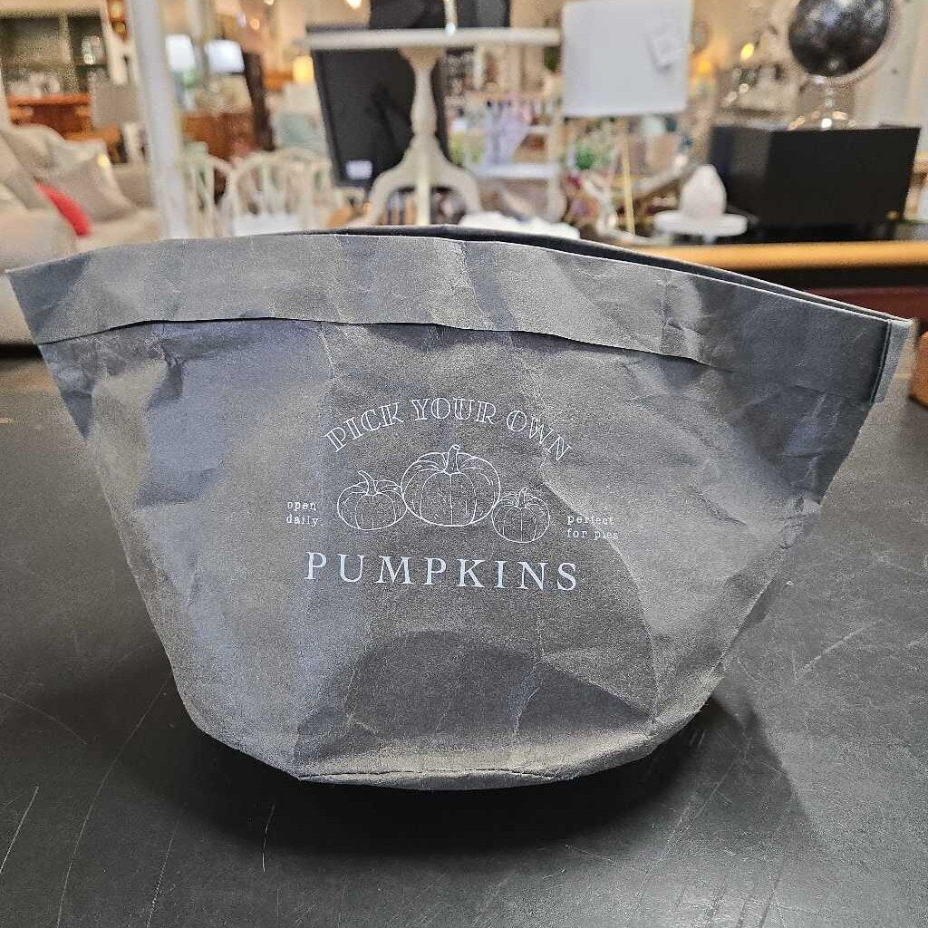 PICK YOUR OWN PUMPKINS PAPER BASKET