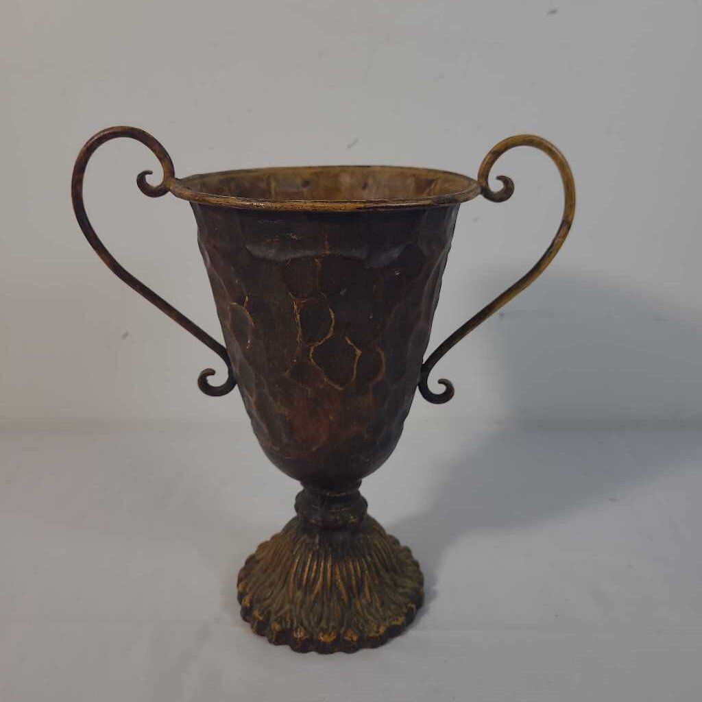 TIN TROPHY VASE