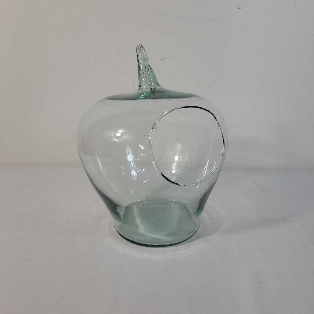 GREEN GLASS APPLE TERRARIUM