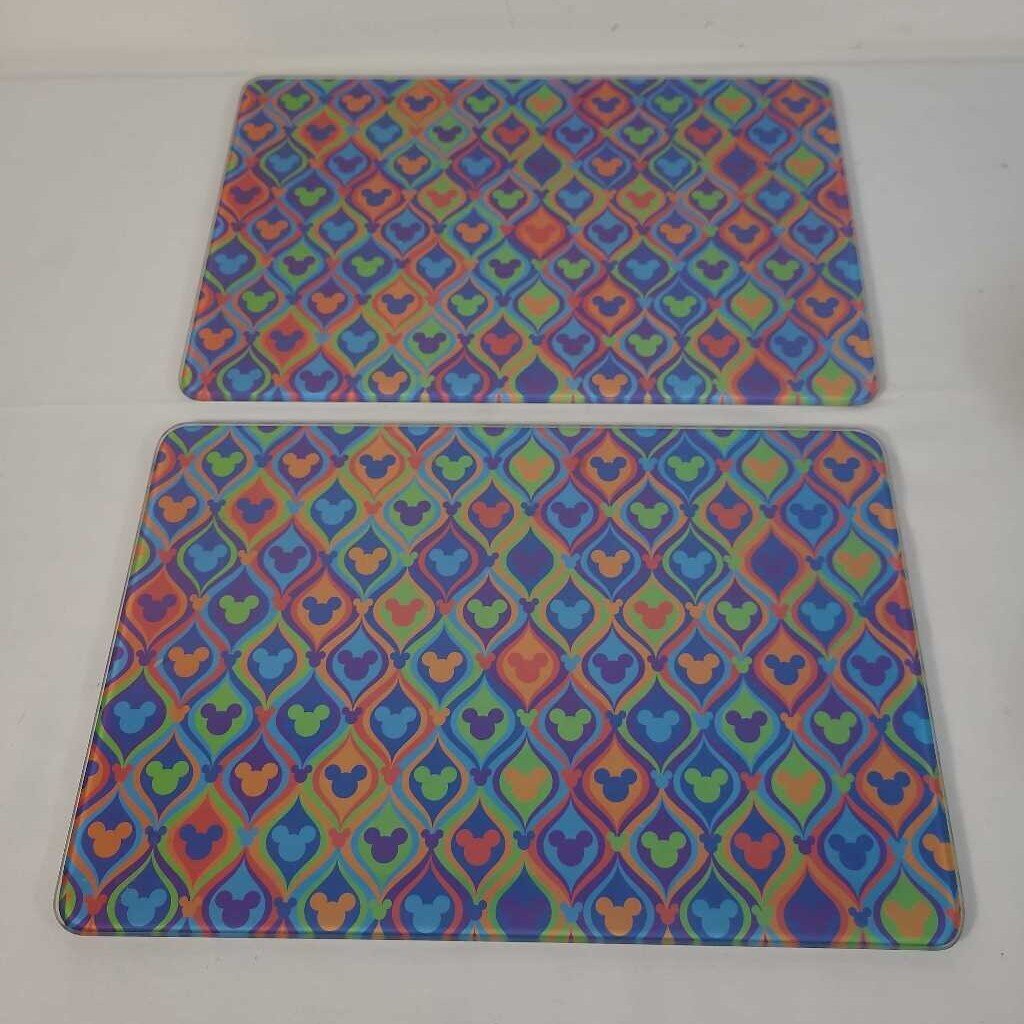 PR GLASS MICKEY HOT PLATES