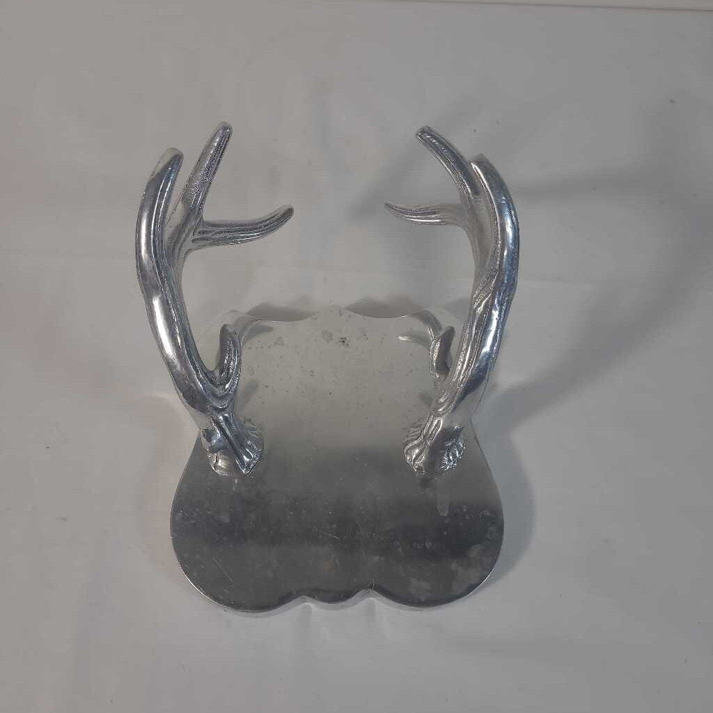 SILVER ANTLER COAT HOOK
