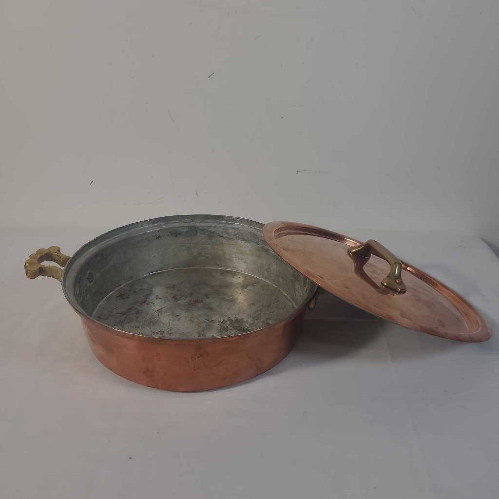 VTG COPPER POT W/LID