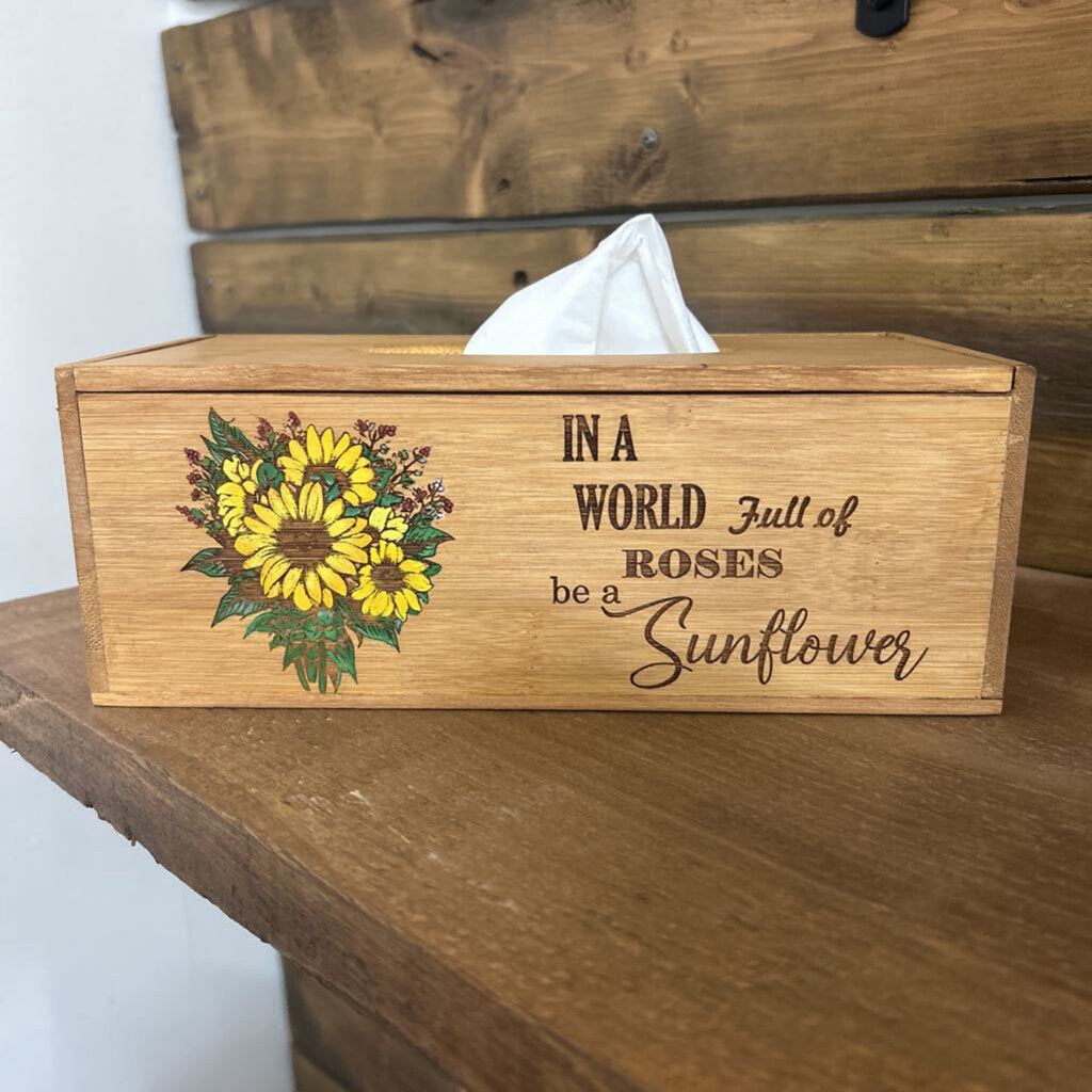 Painted wooden box cover