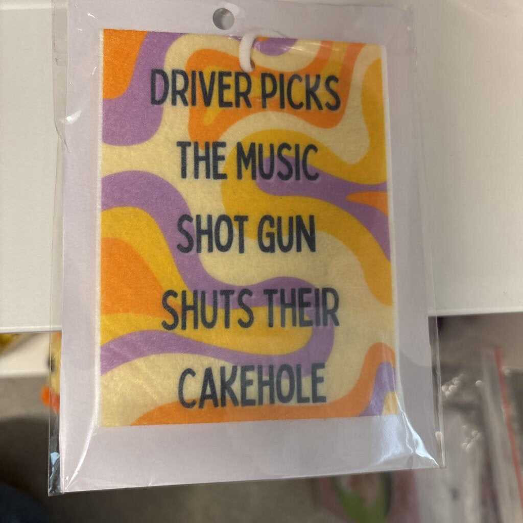 Driver Picks Car Air Freshener