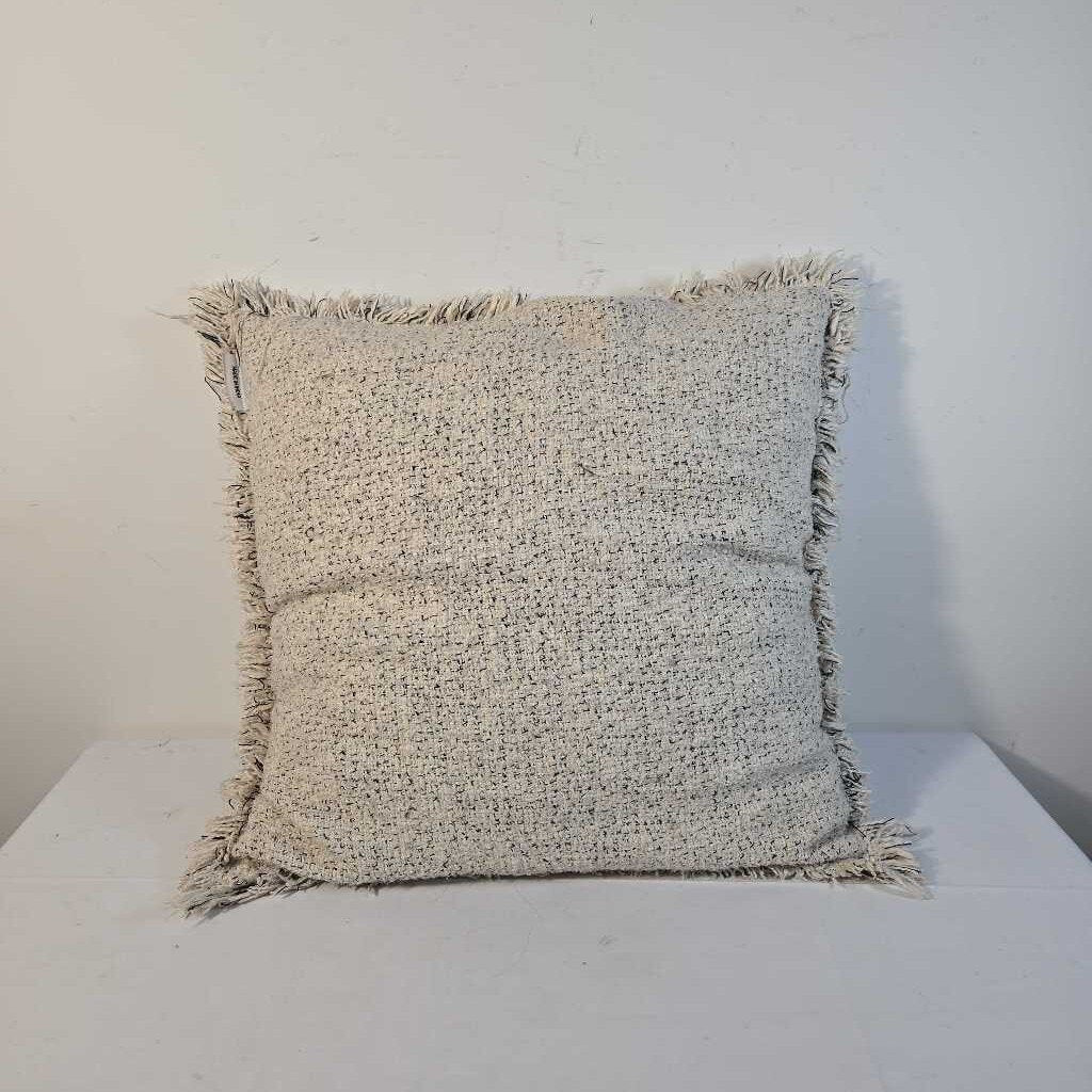 BEIGE FRINGE PILLOW