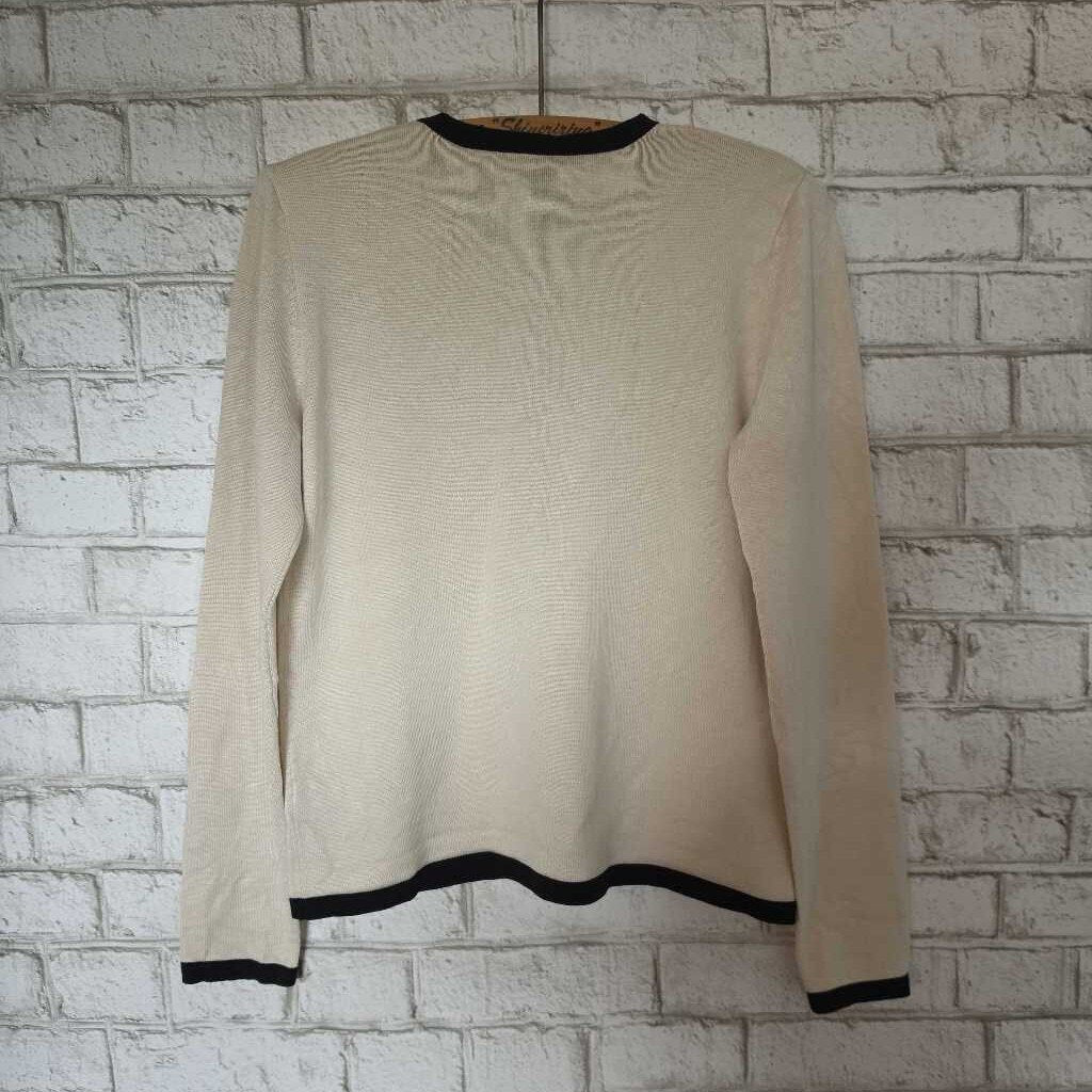 RALPH LAUREN Cream Cardigan M