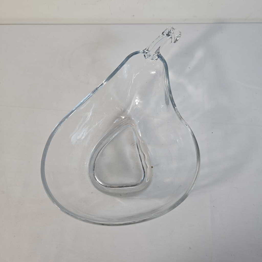 GLASS PEAR DISH