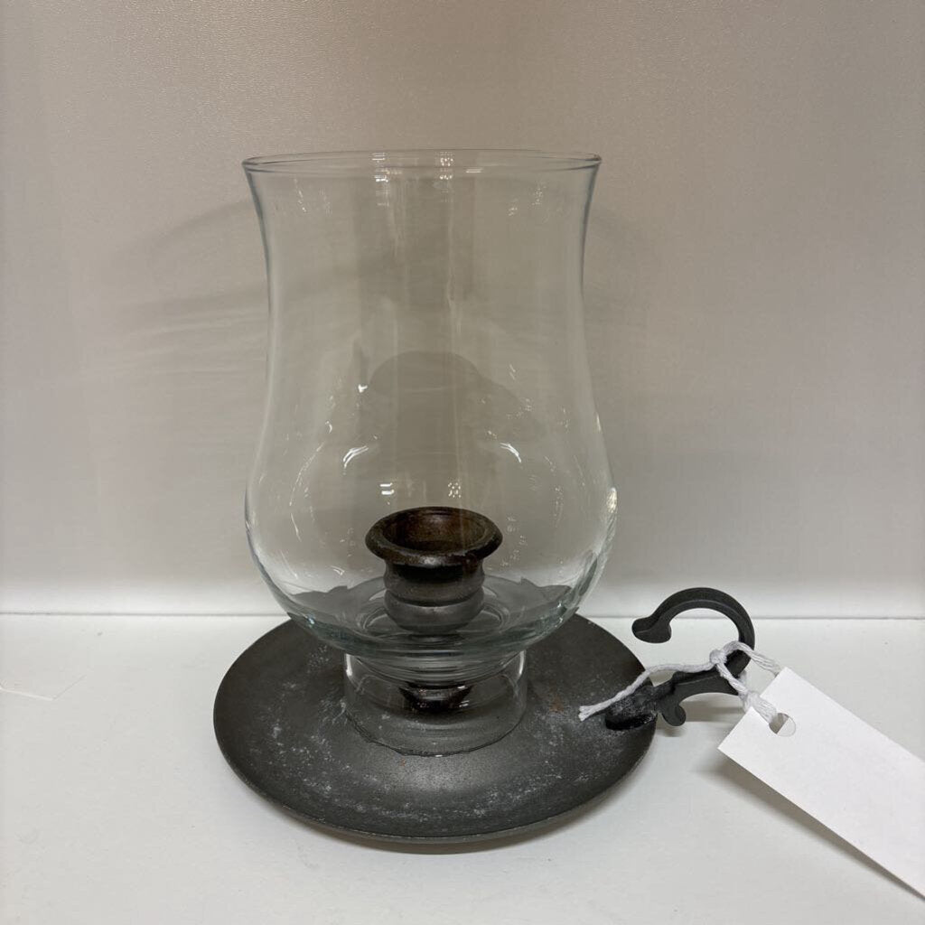 Pewter Hurricane Candle Holder