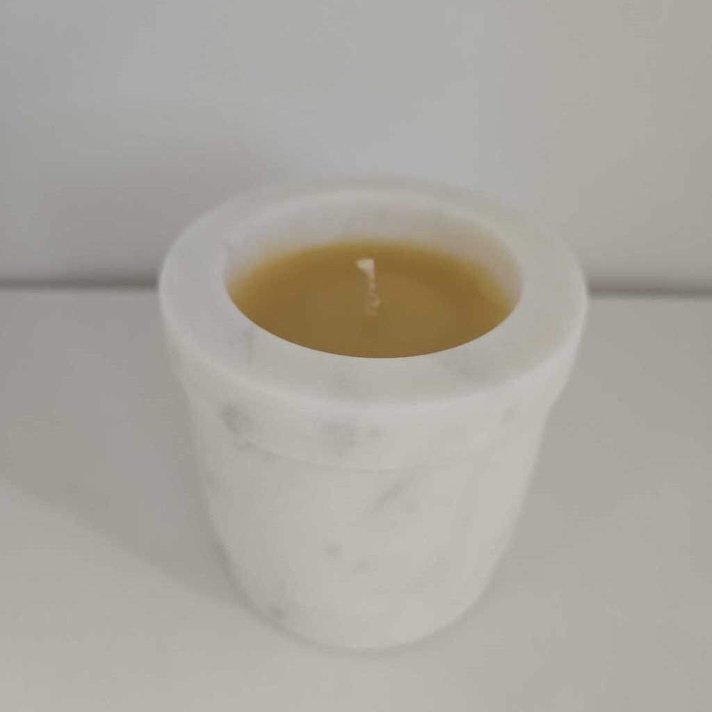 CS CANDLE 6 MARBLE WHITE