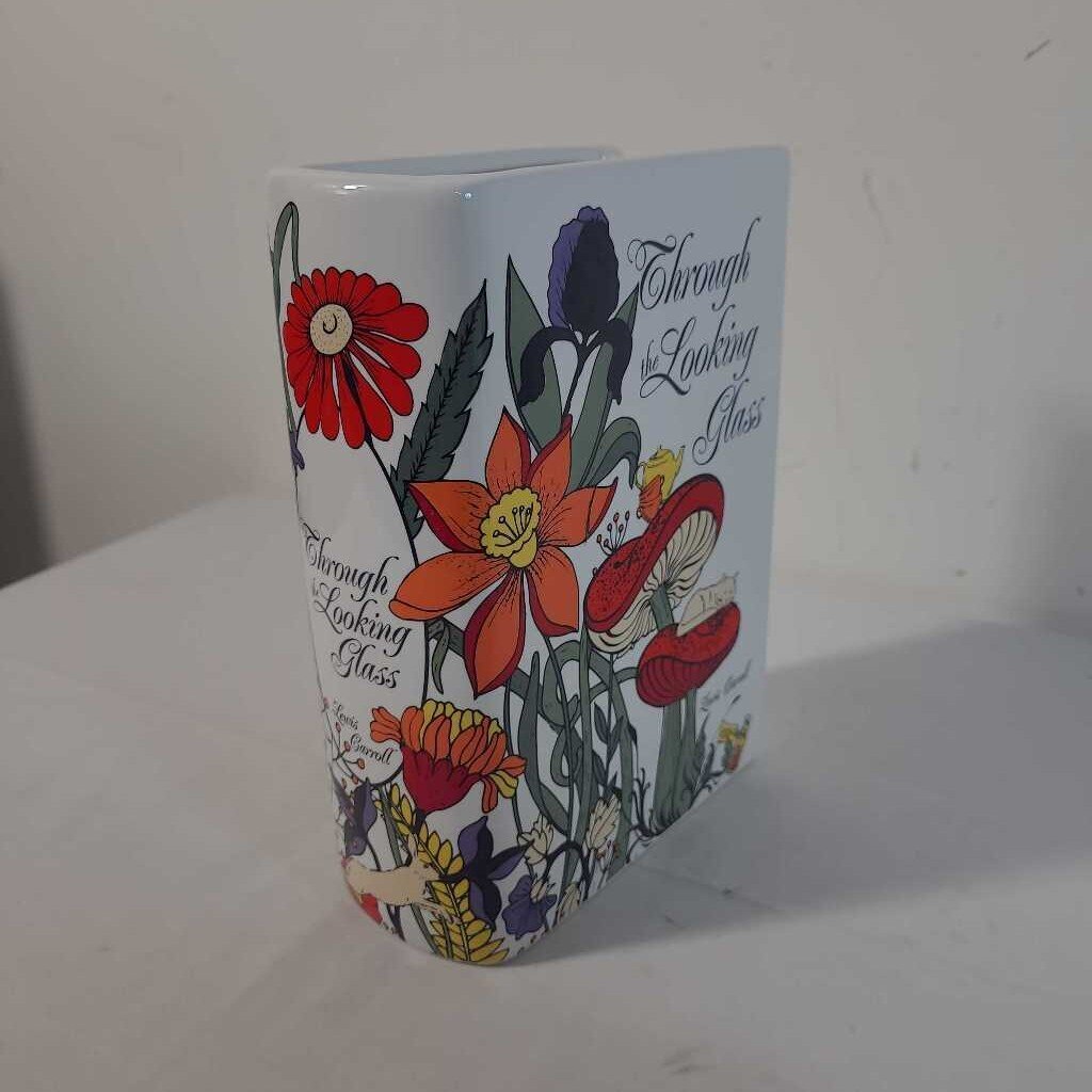 THROUGH THE LOOKING GLASS BOOK VASE