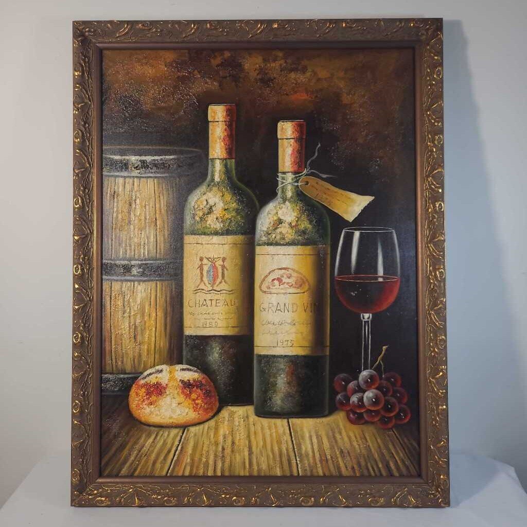 FRAMED WINE BOTTLE CANVAS
