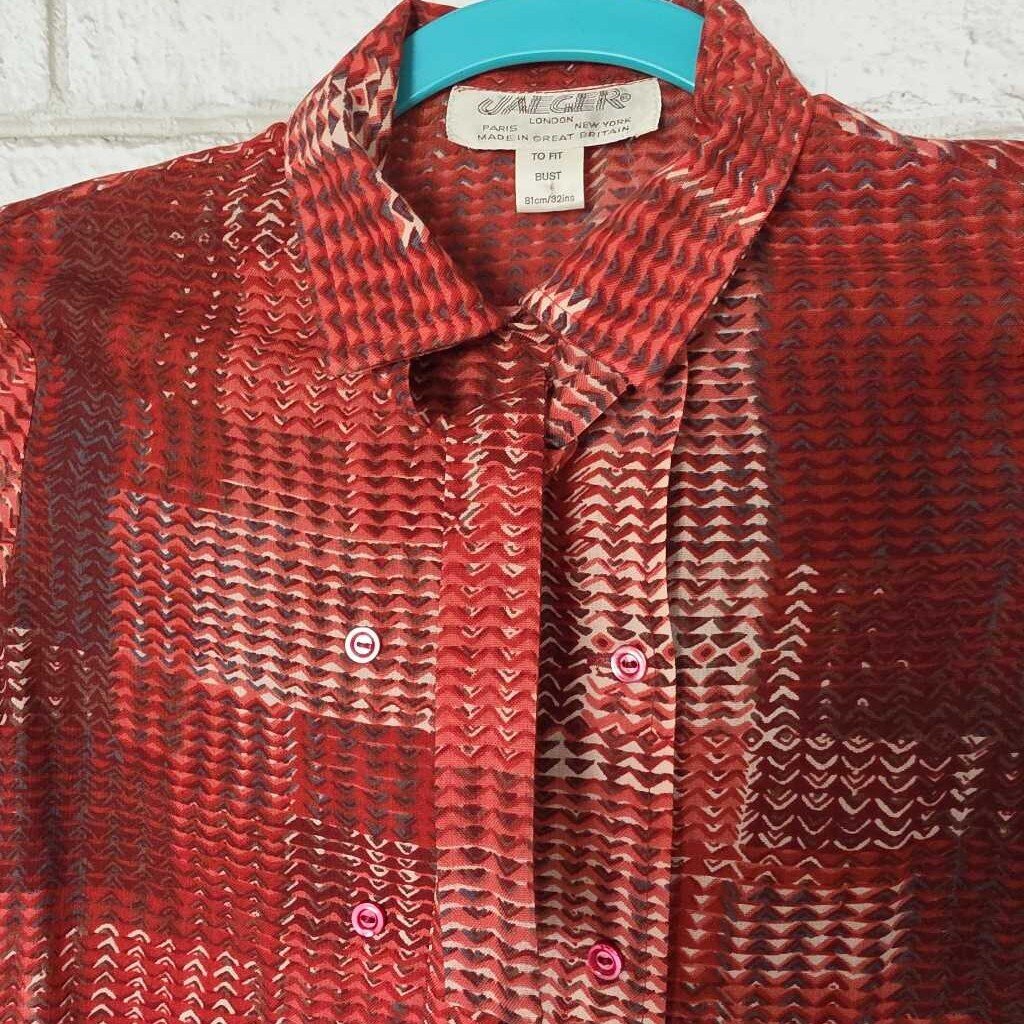 Vintage JAEGER Great Britain Wool Double Breasted Blouse
