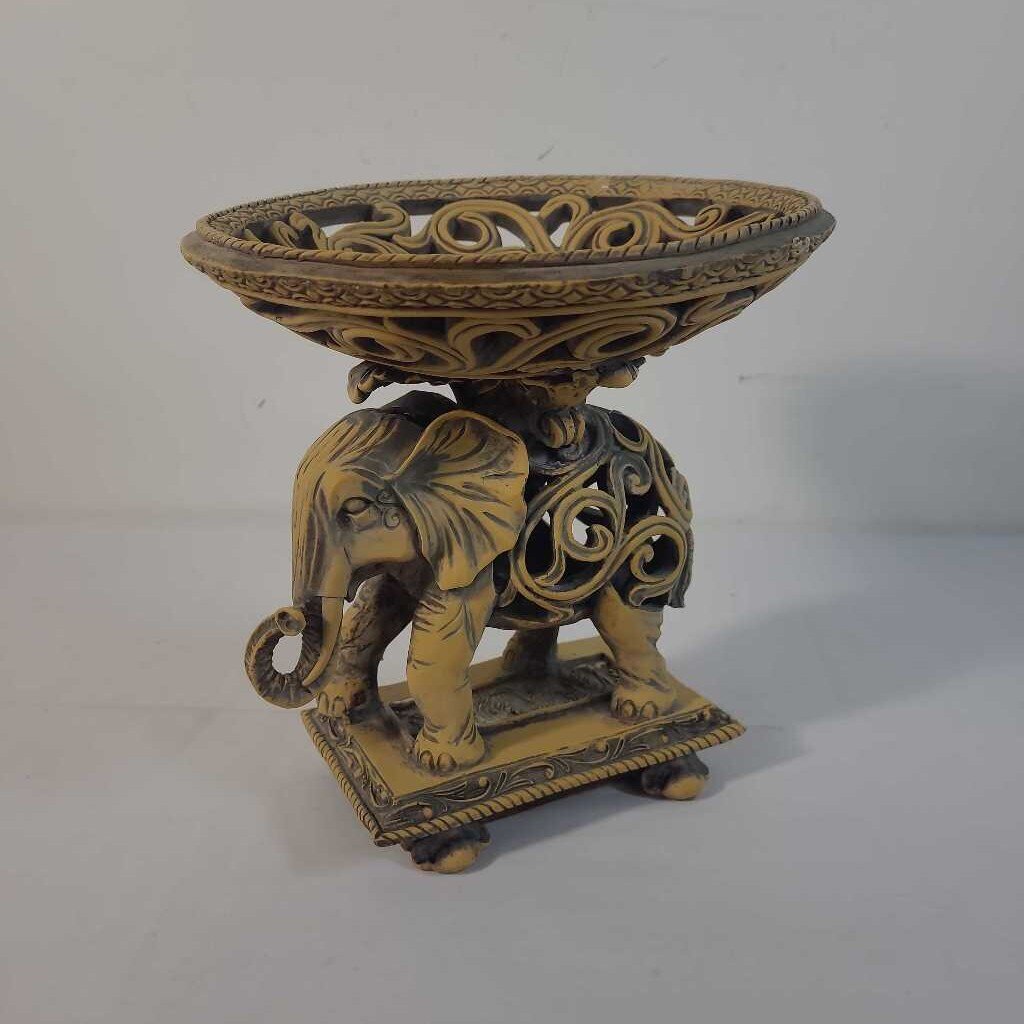 ELEPHANT W/DISH ON BACK