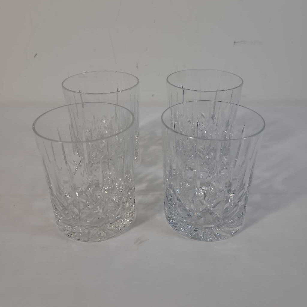 S/4 CROSS & OLIVE WHISKEY GLASSES