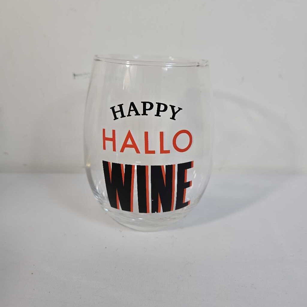 HAPPY HALLO WINE STEMLESS WINE GLASS