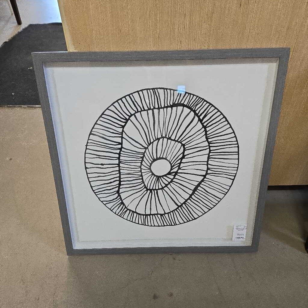 ABSTRACT ART IN GREY FRAME B