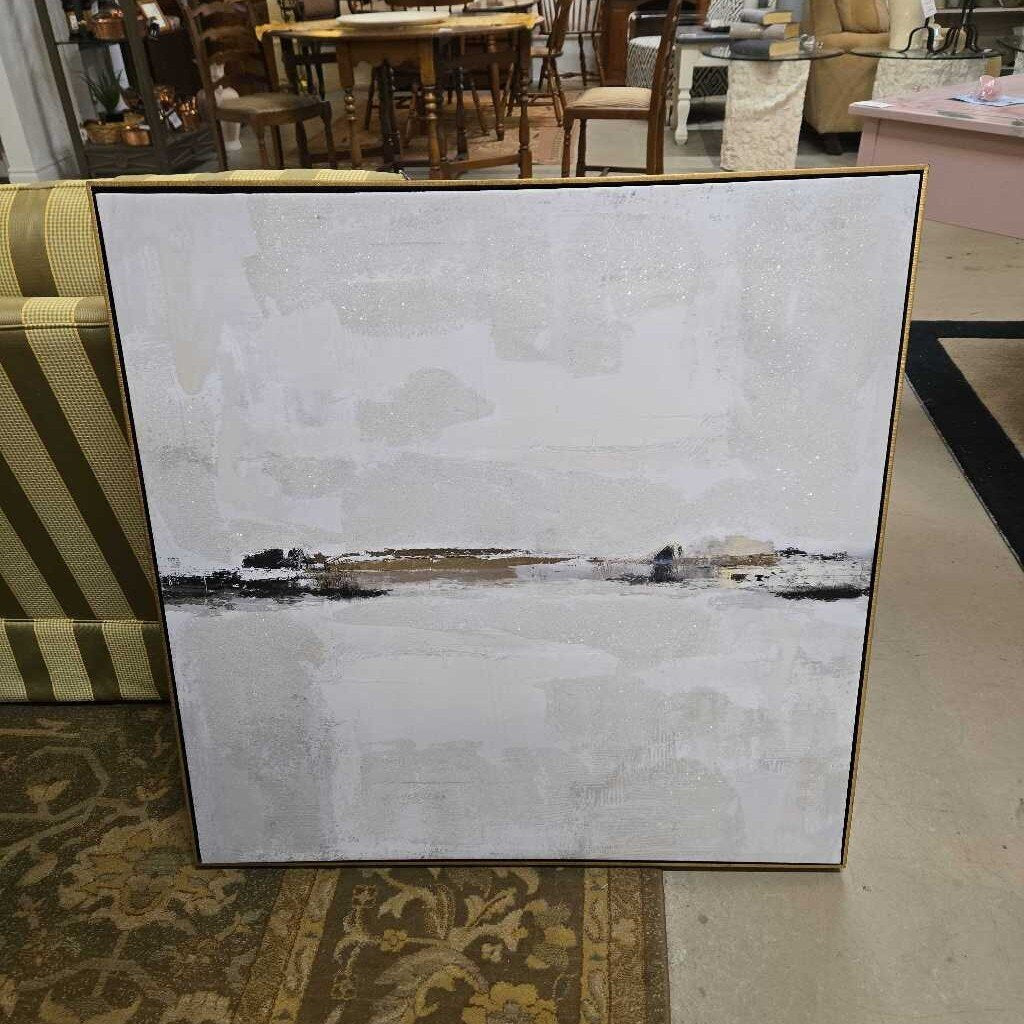 ABSTRACT CANVAS IN GOLD FRAME