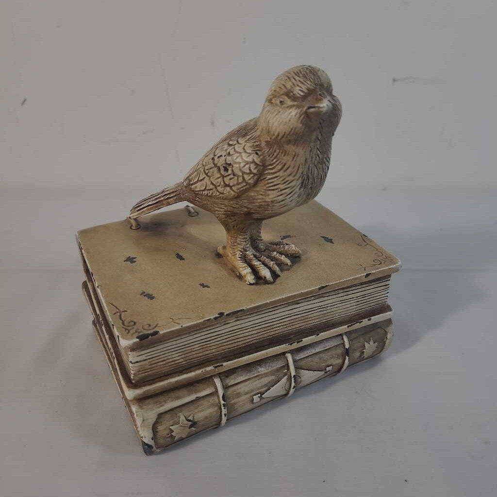 BIRD ON BOOK DECOR