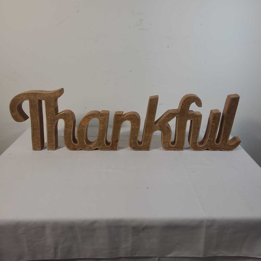 THANKFUL WOOD SIGN