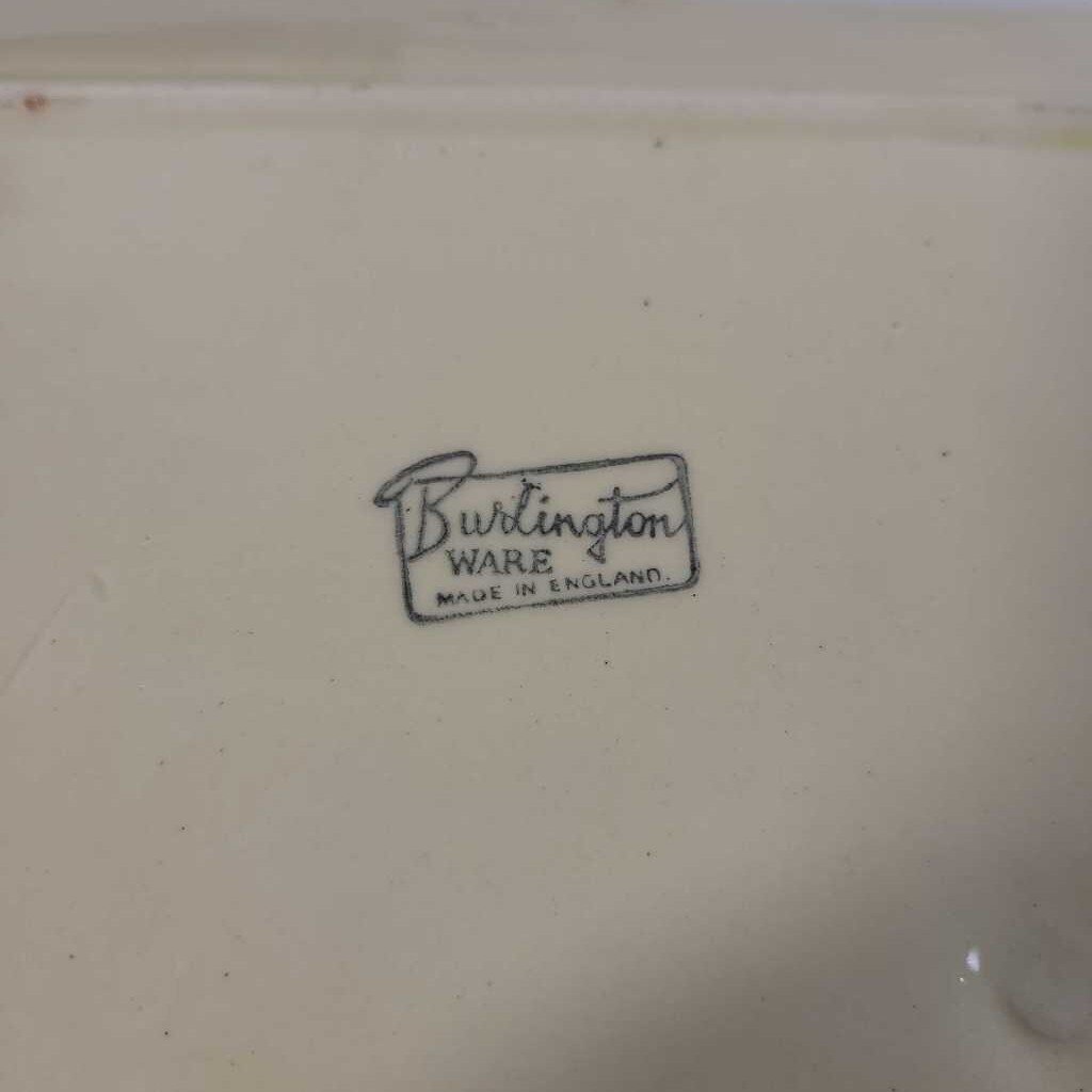 VTG BURLINGTON WARE COTTAGE COVERED BUTTER DISH