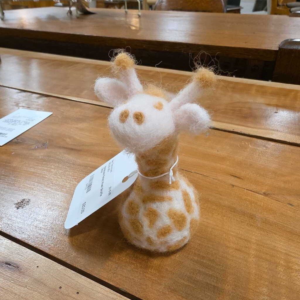 Handmade Felted Wool Giraffe Decor