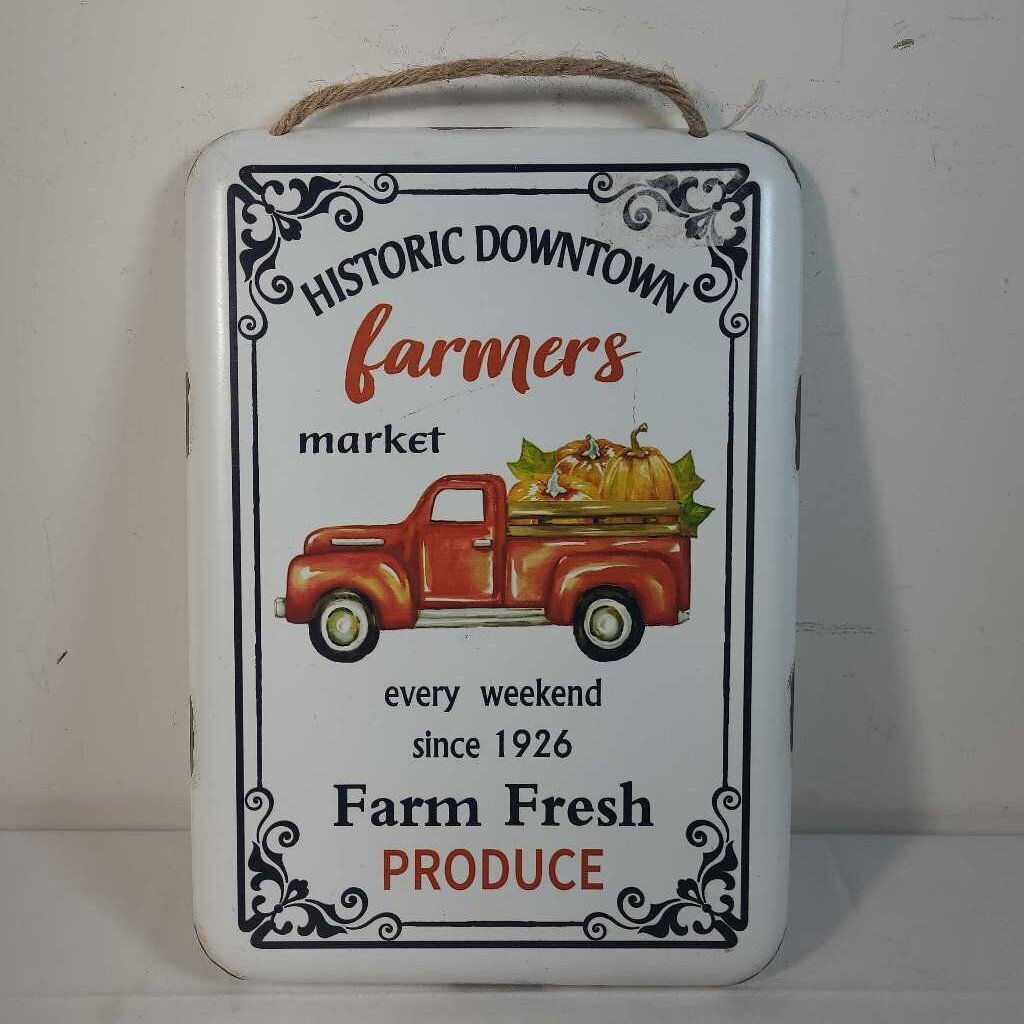 FARMERS MARKET TIN SIGN